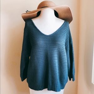 Loft V Neck Pointelle Sweater